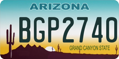AZ license plate BGP2740