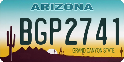 AZ license plate BGP2741
