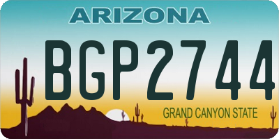 AZ license plate BGP2744