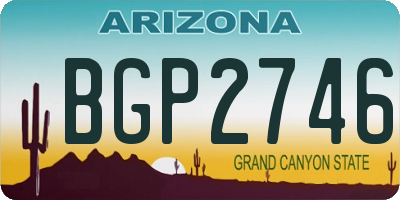 AZ license plate BGP2746