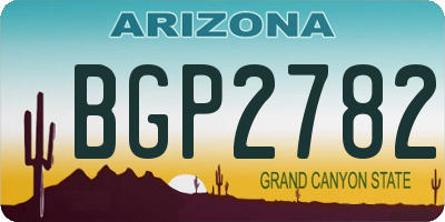 AZ license plate BGP2782
