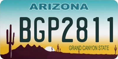 AZ license plate BGP2811