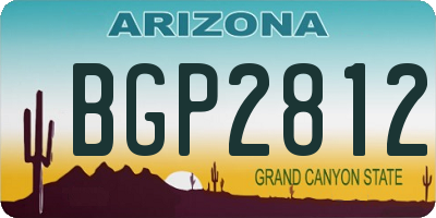 AZ license plate BGP2812
