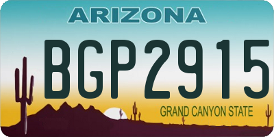 AZ license plate BGP2915