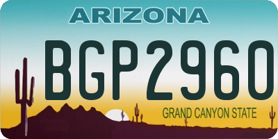 AZ license plate BGP2960