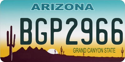 AZ license plate BGP2966