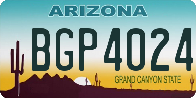 AZ license plate BGP4024