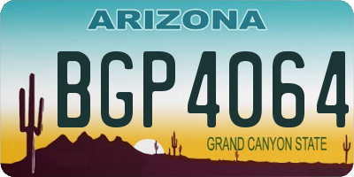 AZ license plate BGP4064