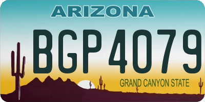 AZ license plate BGP4079