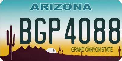 AZ license plate BGP4088
