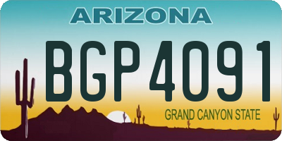 AZ license plate BGP4091