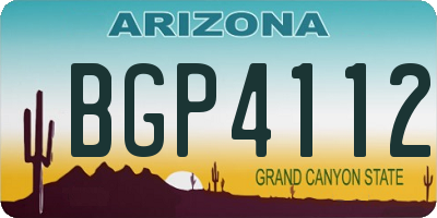 AZ license plate BGP4112