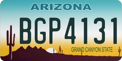 AZ license plate BGP4131
