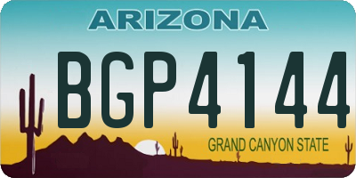 AZ license plate BGP4144