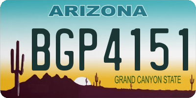 AZ license plate BGP4151