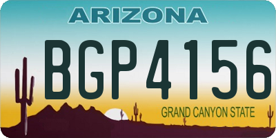 AZ license plate BGP4156