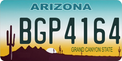 AZ license plate BGP4164