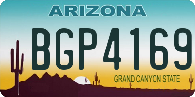AZ license plate BGP4169