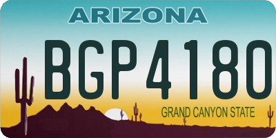 AZ license plate BGP4180