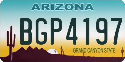 AZ license plate BGP4197