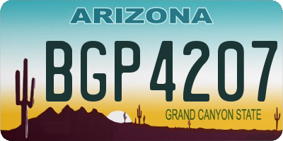 AZ license plate BGP4207