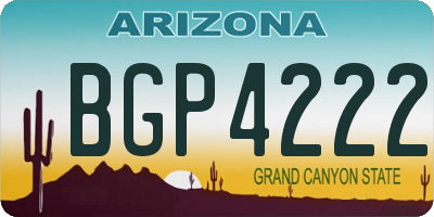 AZ license plate BGP4222