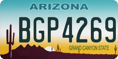 AZ license plate BGP4269