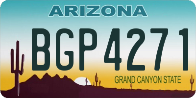 AZ license plate BGP4271