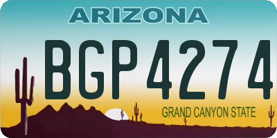 AZ license plate BGP4274