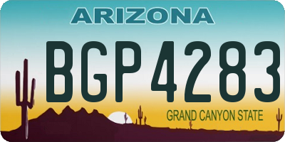 AZ license plate BGP4283