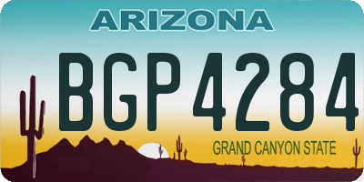 AZ license plate BGP4284