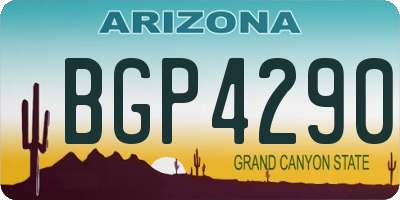 AZ license plate BGP4290