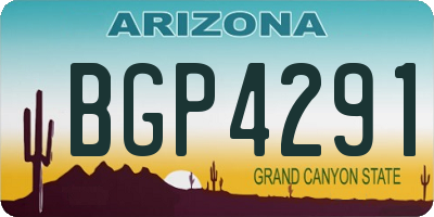 AZ license plate BGP4291