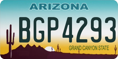 AZ license plate BGP4293
