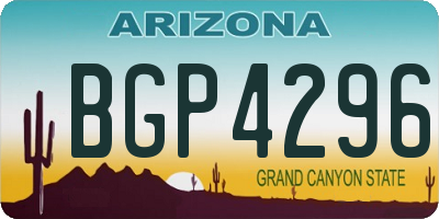 AZ license plate BGP4296