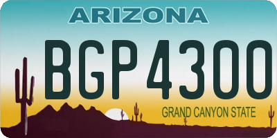 AZ license plate BGP4300