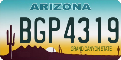 AZ license plate BGP4319