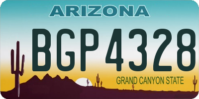 AZ license plate BGP4328