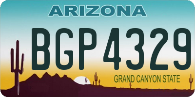 AZ license plate BGP4329