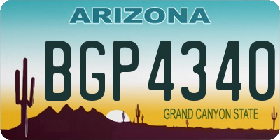 AZ license plate BGP4340