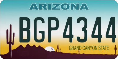 AZ license plate BGP4344