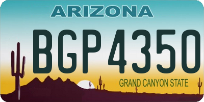 AZ license plate BGP4350