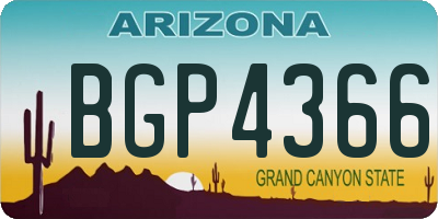 AZ license plate BGP4366