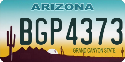 AZ license plate BGP4373