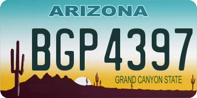 AZ license plate BGP4397