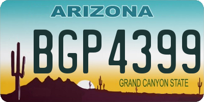 AZ license plate BGP4399