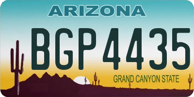 AZ license plate BGP4435