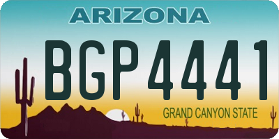AZ license plate BGP4441