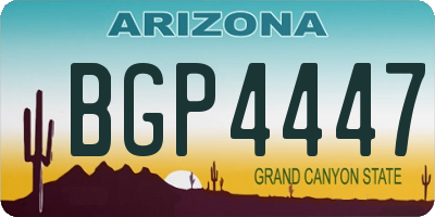 AZ license plate BGP4447