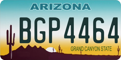 AZ license plate BGP4464